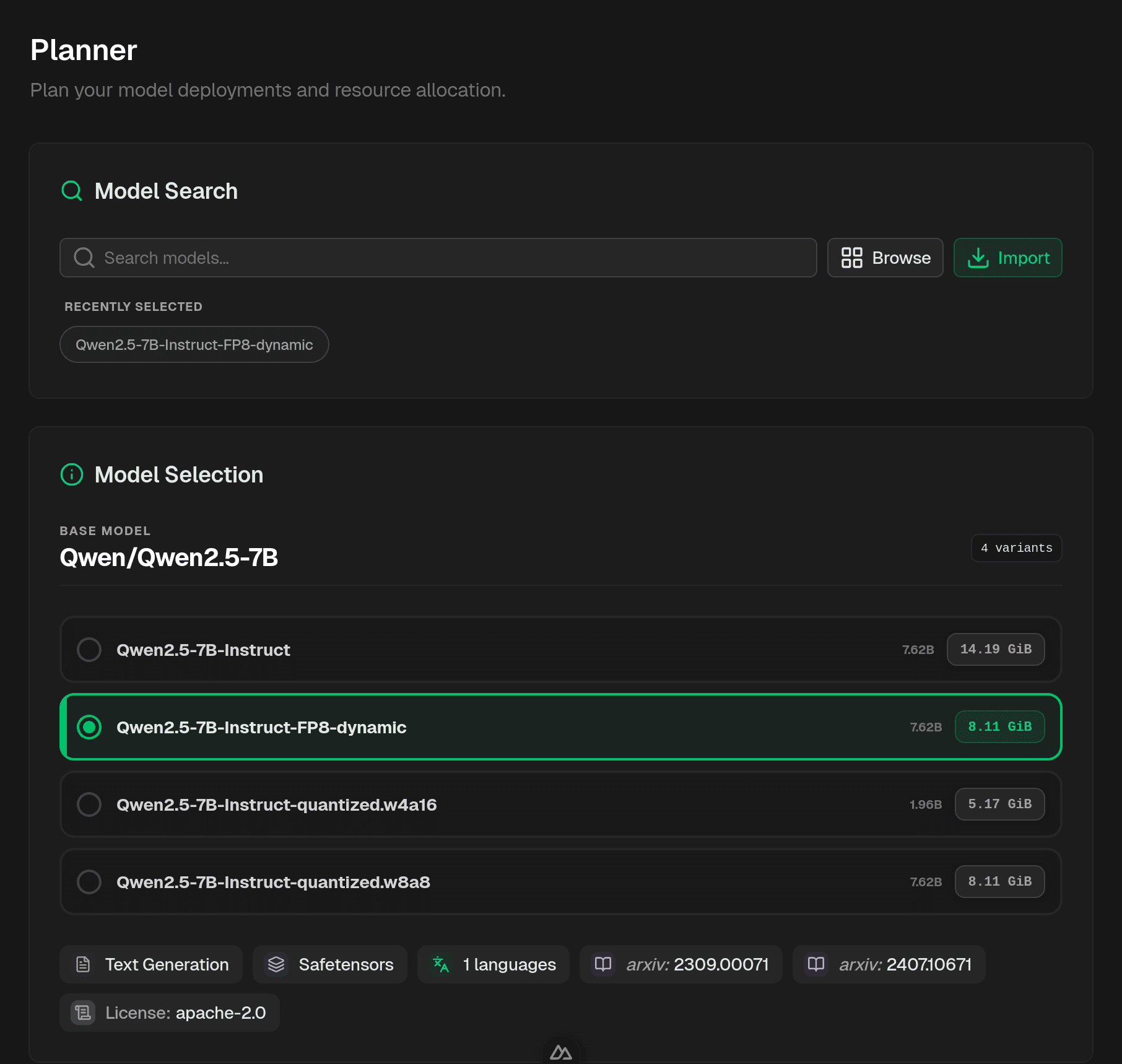 Model Planner